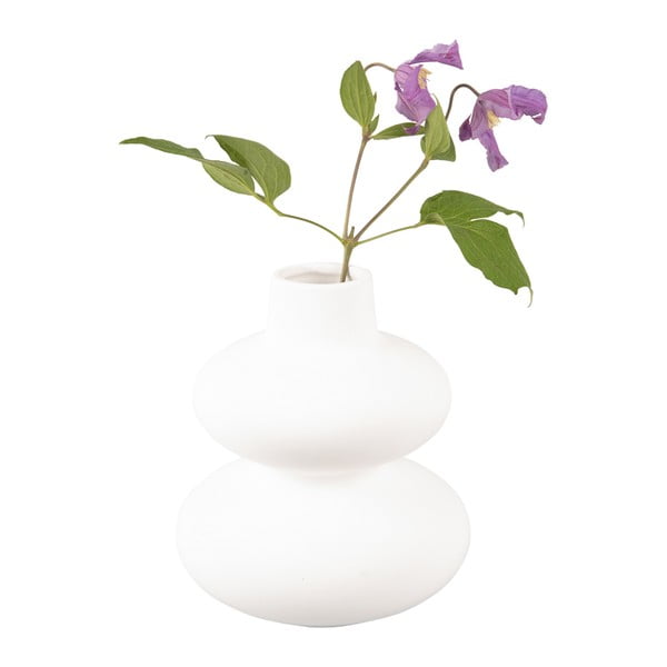 Bijela keramička vaza Karlsson Circles, visina 19,4 cm-image-2