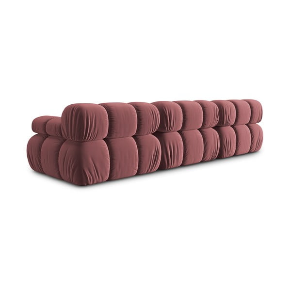 Ružičasta baršunasta sofa 282 cm Bellis – Micadoni Home-image-4