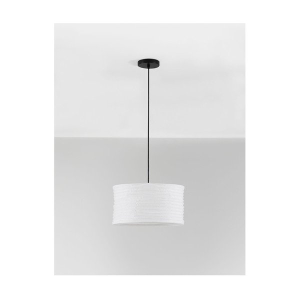 Bijela lanena viseća svjetiljka ø 38 cm Linnet – Nova Luce-image-3