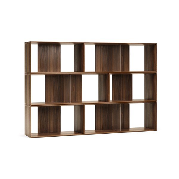 Modularni sustav polica 6 kom u dekoru oraha u prirodnoj boji 168x114 cm Litto – Kave Home-image-2