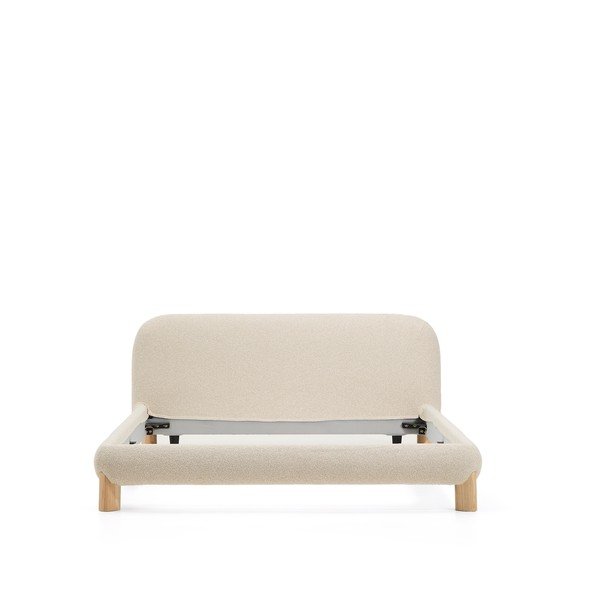 Bež tapecirani bračni krevet bez podnice 180x200 cm Odina – Kave Home-image-3