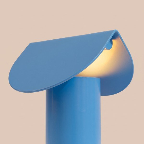 Svijetlo plava LED stolna lampa aluminijska (visina 15 cm) BISCUIT – Thoro-image-2