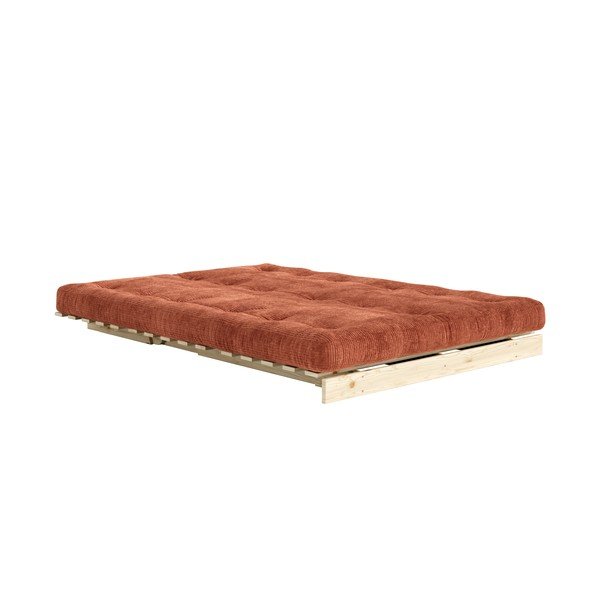 Sklopiva sofa od samta boja terakote 140 cm Roots – Karup-image-1