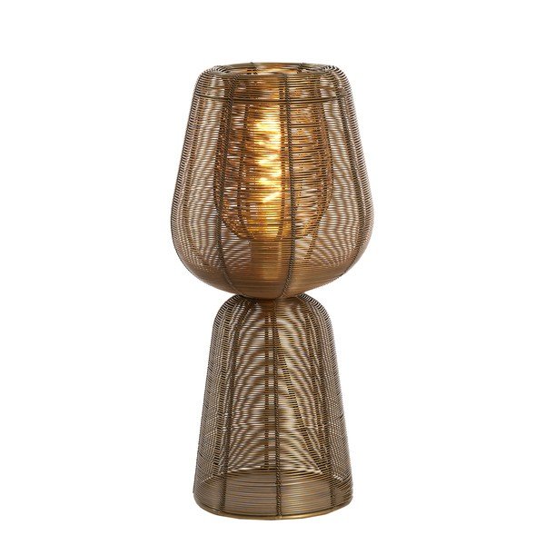 Metalna stolna lampa u brončanoj boji (visina 42 cm) Aboso – Light & Living-image-1