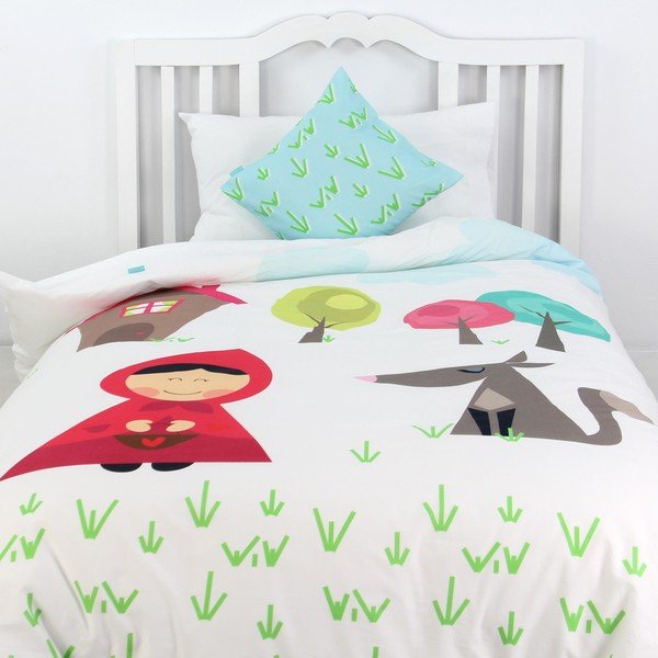 Dječje pamučne navlake za pokrivač i jastuk Mr. Fox Grandma, 140 x 200 cm-image-1