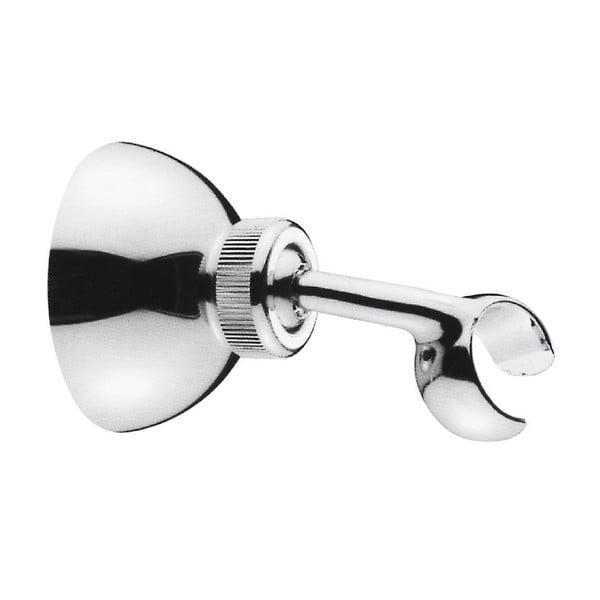 Mjedeni držač za tuš glavu u sjajno srebrnoj boji ø 6,5 cm – Sapho