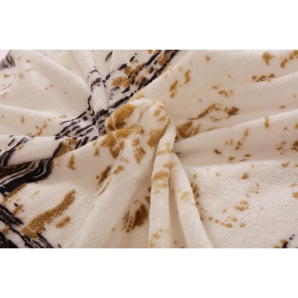 Crna/krem posteljina za krevet za jednu osobu od mikropliša 140x200 cm Enrico – My House-image-1