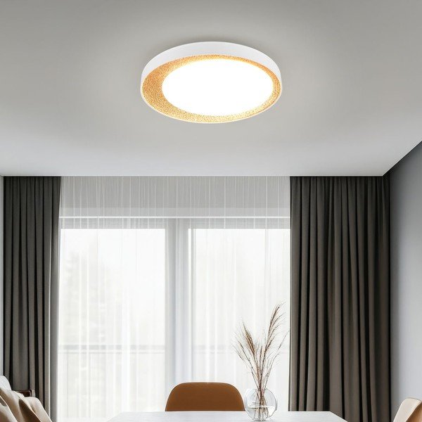 Bijela/svjetlo smeđa LED stropna svjetiljka ø 45 cm Aleta – Reality-image-1