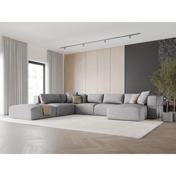 Svijetlo siva kutna garnitura (s lijevim kutom/u obliku slova "U") Esther – Milo Casa-image-1