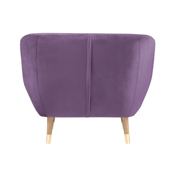 Ljubičasta baršunasta fotelja Mazzini Sofas Benito-image-4