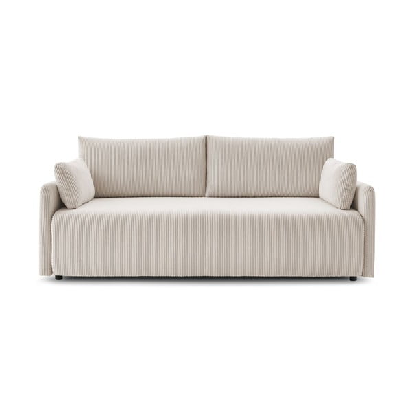 Bež sklopiva sofa od samta 211 cm Marcel – Bobochic Paris