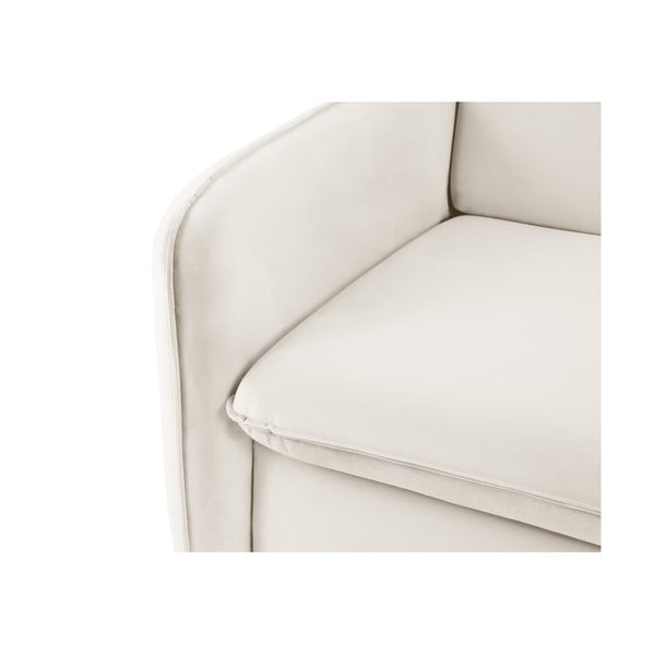 Krem baršunasta sklopiva sofa 194 cm Vienna – Cosmopolitan Design-image-4