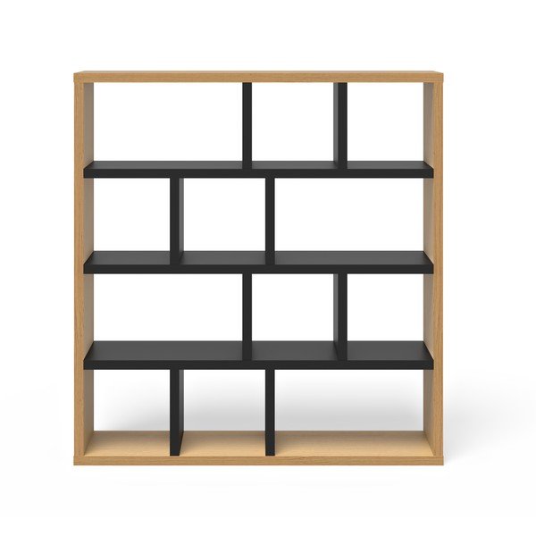 Crna/u prirodnoj boji biblioteka u dekoru hrasta 150x159 cm Berlin – TemaHome-image-3