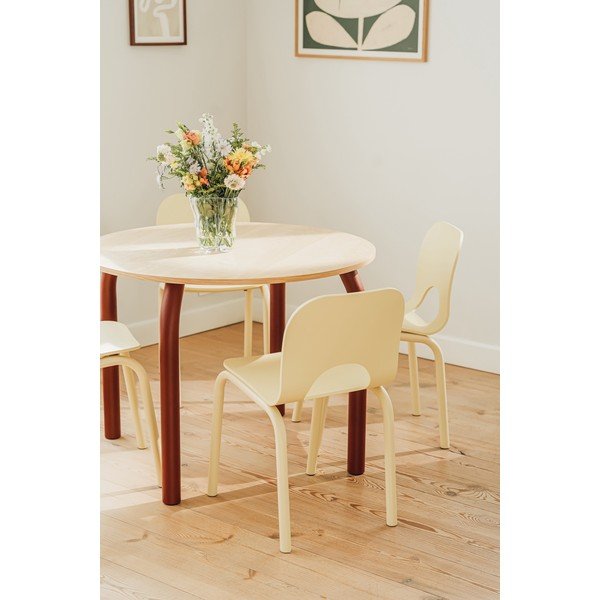 Okrugao blagovaonski stol s pločom stola u dekoru hrasta ø 100 cm Meko – noo.ma-image-2