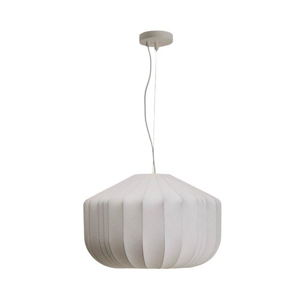 Bijela stropna svjetiljka s tekstilnim sjenilom ø 51 cm Somar – Kave Home