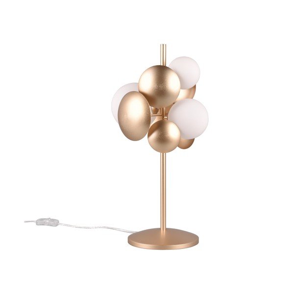 Bijela/u zlatnoj boji stolna lampa sa staklenim sjenilom (visina 50 cm) Bubble – Trio Select