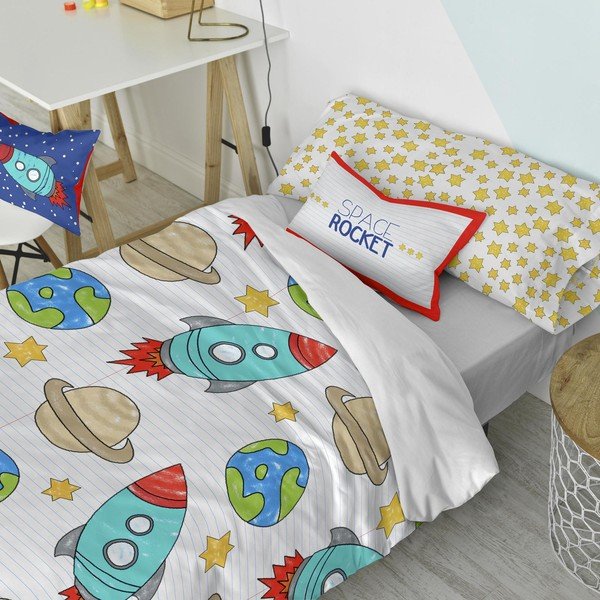 Dvostrana pamučna jastučnica Mr. Fox Space Rocket, 50 x 30 cm-image-1