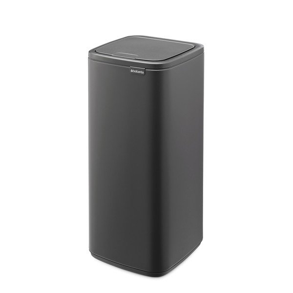 Tamno siva željezna kanta za smeće na dodir 30 l Bo Touch – Brabantia