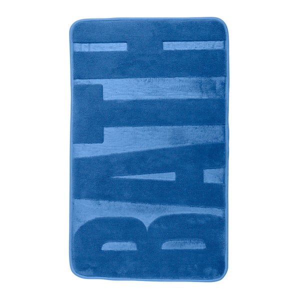 Plava prostirka za kupaonicu s memorijskom pjenom Wenko, 80 x 50 cm