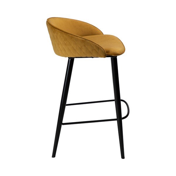Barska stolica od žutog baršuna DAN-FORM Denmark Dual, visina 91 cm-image-4