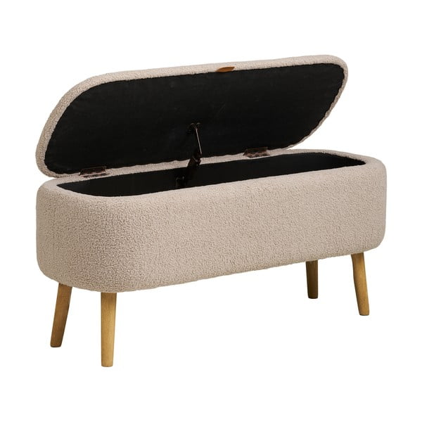 Bež klupa od bouclé tkanine Harlow – House Nordic-image-4