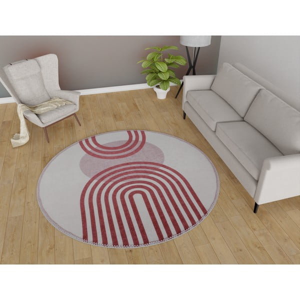 Ljubičasto-sivi okrugli tepih ø 160 cm - Vitaus-image-1