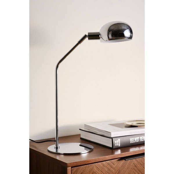 Željezna stolna lampa sa savitljivom konstrukcijom u sjajno srebrnoj boji (visina 59 cm) Lincon – Jotex-image-2