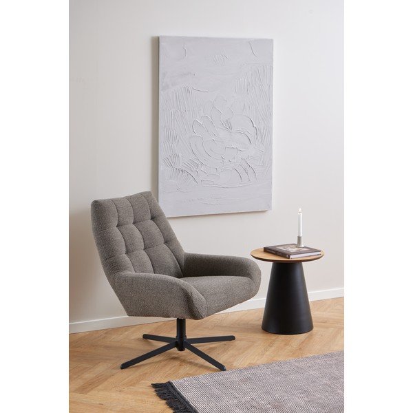 Siva/smeđa fotelja od bouclé tkanine Paris – Actona-image-1