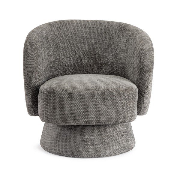 Tamno siva okretna fotelja od šenila Julienne – Bizzotto-image-2