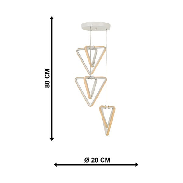 Bijela metalna LED viseća svjetiljka ø 20 cm Baris – Squid Lighting-image-4