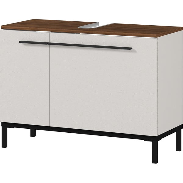 Svijetlo bež ormarić ispod umivaonika u dekoru oraha 80x59 cm Yonkers - Germania-image-1