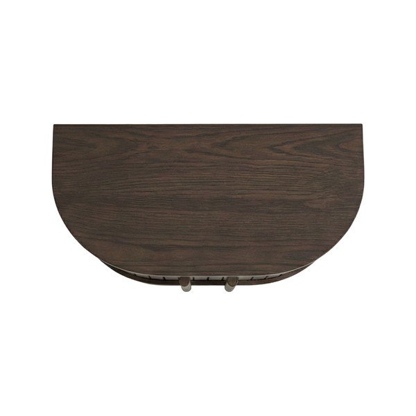 Viseći/s policama noćni ormarić u dekoru hrasta u tamnoj prirodnoj boji Meta – Unique Furniture-image-3