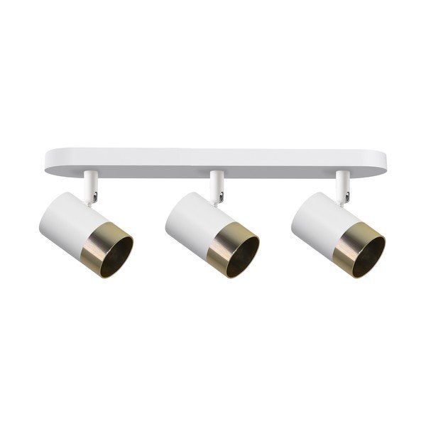 Bijela/u zlatnoj boji stropna svjetiljka s metalnim sjenilom 44x5.5 cm Tobi – Candellux Lighting