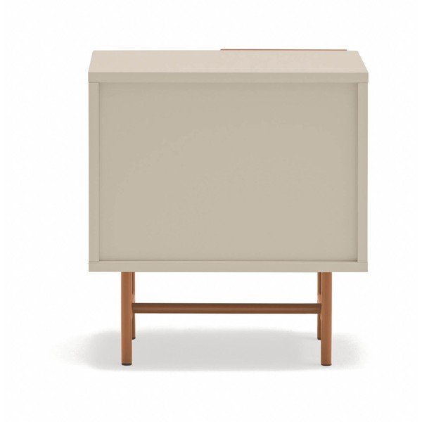 Ciglasti/bež noćni ormarić u mat dekoru s policama Nube – Teulat-image-4