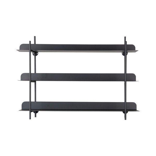 Crna metalna polica s više razina 60 cm Riqueza Tres – PT LIVING-image-2