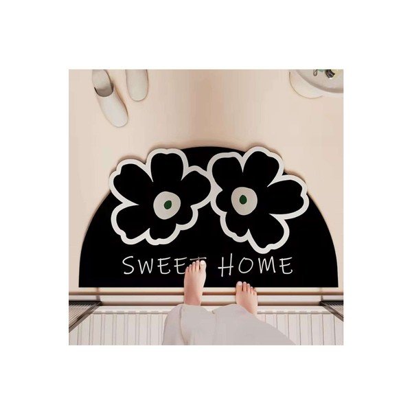 Crna kupaonska prostirka 60x100 cm Miedo – Foutastic-image-1