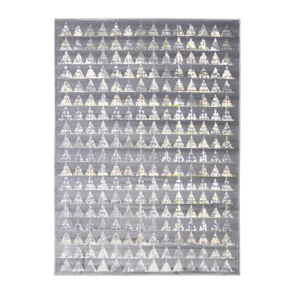 Sivi vrlo izdržljivi tepih Floorita Optical Garro, 80 x 150 cm