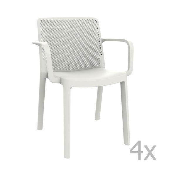 Set od 4 bijele vrtne stolice Resol Fresh