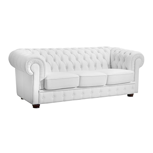 Bijela kožna sofa Max Winzer Bridgeport, 200 cm