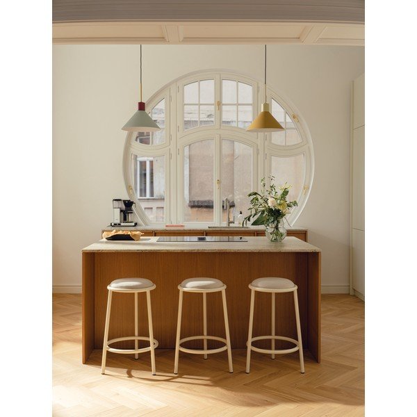 Bež metalna barska stolica (visine sjedala 68 cm) Hogo – noo.ma-image-2