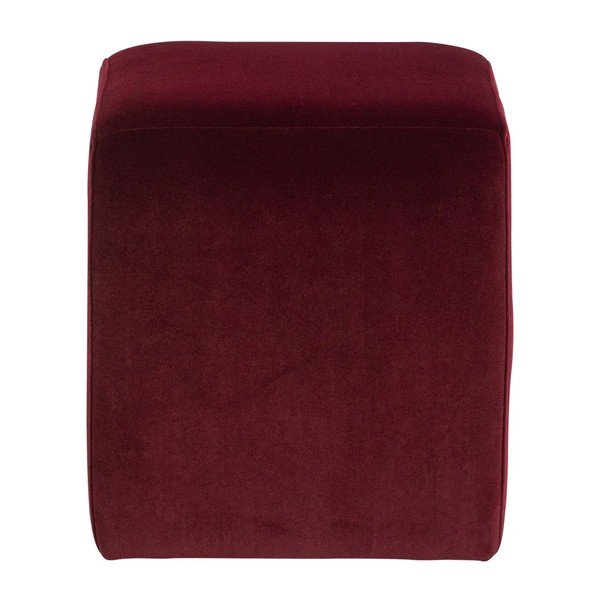 Bordo baršunast tabure Lucen – WOOOD-image-4