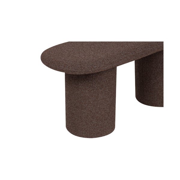 Smeđa podstavljena klupa od bouclé tkanine Rull – noo.ma-image-2