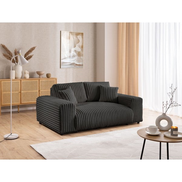 Tamno siva sofa od samta 178 cm Justin – Ropez-image-4