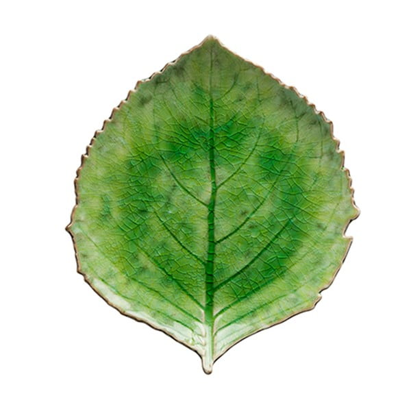 Zeleni zemljani tanjur Costa Nova Riviera, 19 x 22 cm