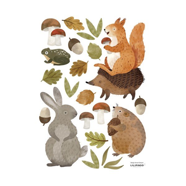 Naljepnice 30x42 cm Woodland Rabbit & Friends – Lilipinso