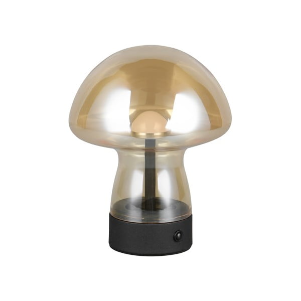 Jantarna LED stolna lampa sa staklenim sjenilom (visina 18 cm) Dooley – Trio