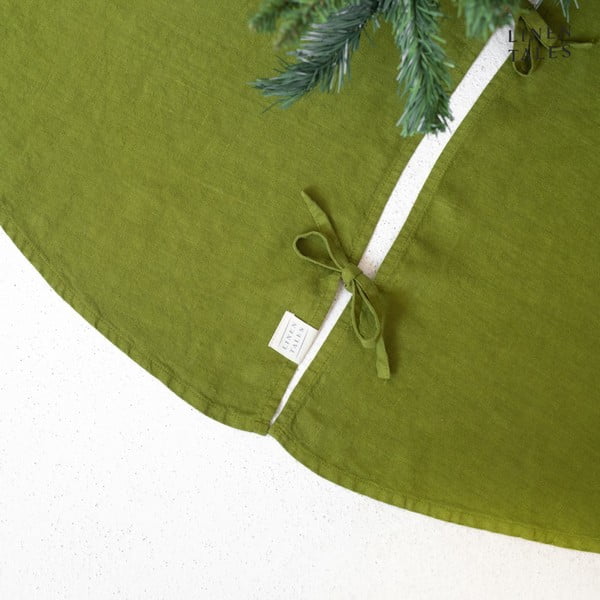 Zeleni okrugli tepih ø 125 cm - Linen Tales-image-1