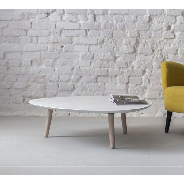 Bijeli stolić za kavu od jasenovog drveta Ragaba Contrast Pick-image-1