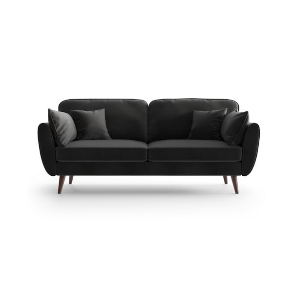 Antracitno sivi baršunasti kauč My Pop Design Auteuil