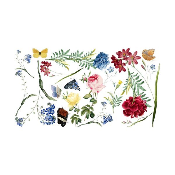 Set zidnih samoljepljivih naljepnica Ambiance Flowers in the Garden-image-2